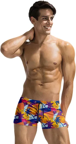 Vista 36 de COOFANDY Trajes de baño para hombre Slip de natación sexy Traje de baño de pierna cuadrada Traje de baño Short de natación Traje de baño con 4