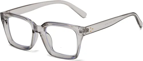 Vista 14 de EYLRIM Classic Thick Square Frame Clear Lens Glasses for Women Men A93 Verde tortuga