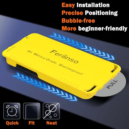 Vista 5 de Ferilinso Paquete de 2 protectores de pantalla mate para iPhone Pro