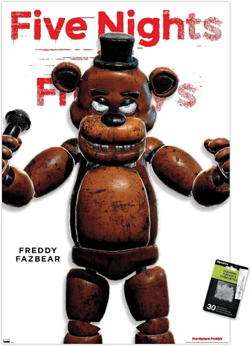 Vista 7 de Five Nights at Freddy's - Póster de pared de la serie Freddy con pasadores