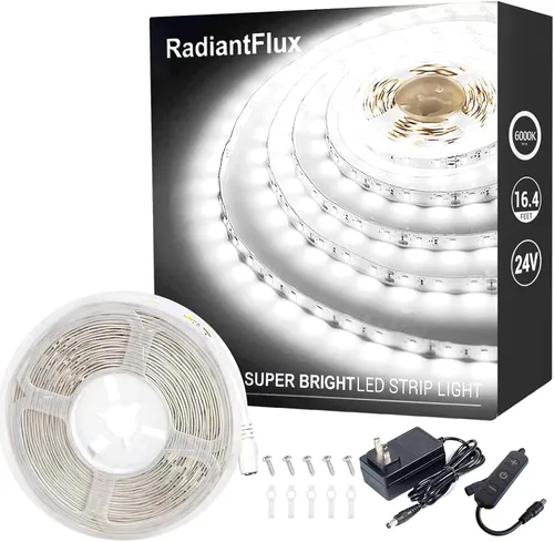 Vista 38 de Tiras de luces LED pequeñas de 10 pies cálidas, tira de luces LED regulables, 180 LEDs, luces de cinta LED tipo cuerda súper brillantes para sala