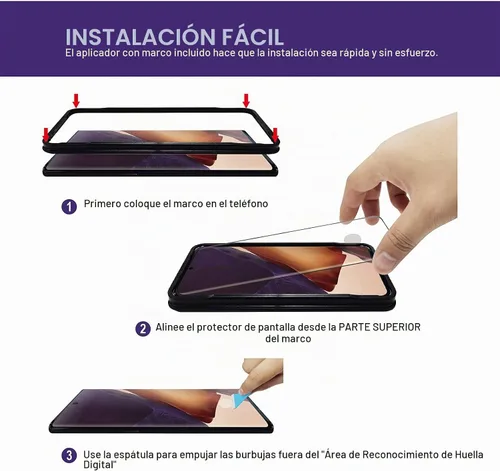 Vista 3 de AACL Protector de pantalla de vidrio templado para Samsung Galaxy Note 20 Ultra