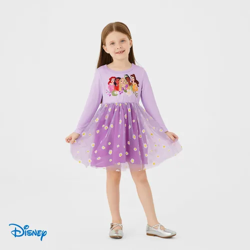 Vista 2 de Disney Vestido de tul de malla de manga larga para niña de 2 a 6 años