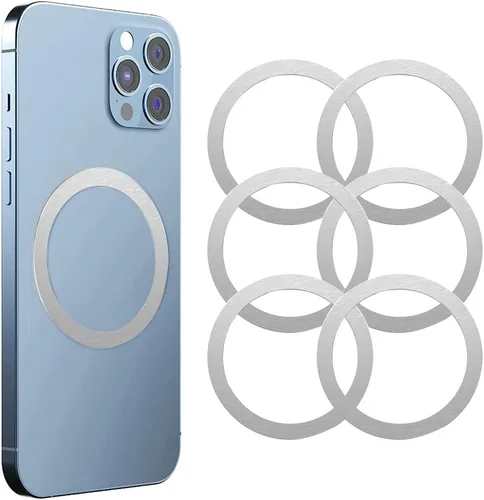 Vista 8 de Kinizuxi Mag Safe Ring 360 - Paquete de 6 calcomanías Mag Safe para imán de seguridad Mag, kit de conversión magnética universal para iPhone