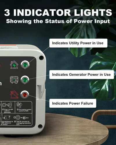 Vista 3 de Interruptor de transferencia inteligente de 120 V CA compatible con generador portátil Westinghouse, interruptor de transferencia para energía