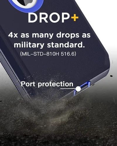 Vista 7 de AICase Funda para iPhone 12/iPhone 12 Pro, resistente protección contra caídas, cuerpo completo, resistente, a prueba de golpes, militar