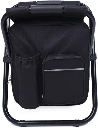 Vista 5 de Silla de camping plegable 3 en 1, mochila con bolsa de picnic aislada, bolsa de mesa de camuflaje para senderismo, equipo de campamento para pesca