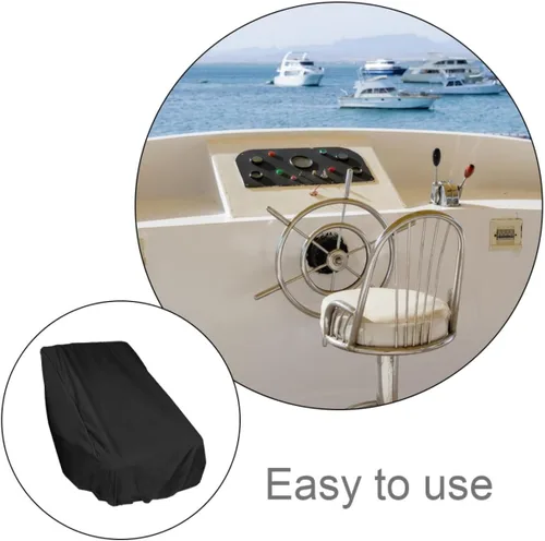 Vista 3 de Toddmomy Funda de asiento de capitán, fundas de asiento de barco, funda de silla plegable, fundas resistentes, cubierta de asiento de yate, funda