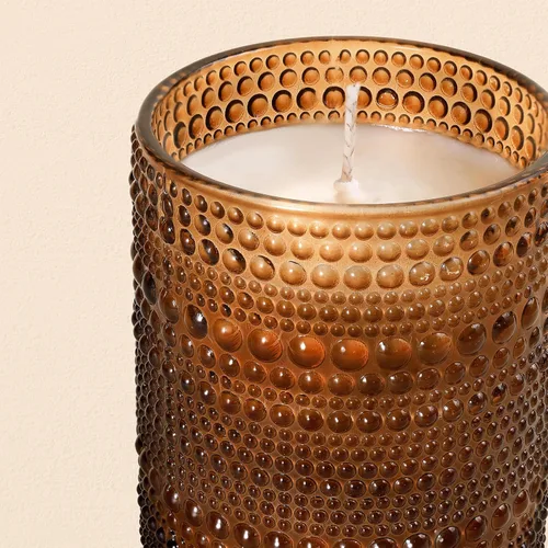 Vista 4 de DEVI Tarros de vela de vidrio Amber Empry de 14 onzas para hacer velas (paquete de 6), tarros de velas de 3 mechas, recipientes de velas vacíos a