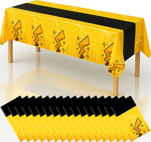 Vista 9 de 4 manteles de decoración de fiesta de cumpleaños 2 en 1 con estampado de patas, 54 x 108 pulgadas, mantel de pata de pata, mantel rectangular
