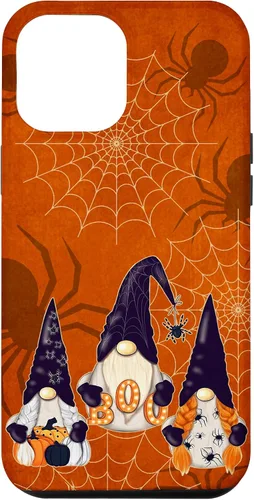 Vista 25 de iPhone 16 Spooky Halloween Gnomes Pumpkin Spider Pattern Witchy Boo Case