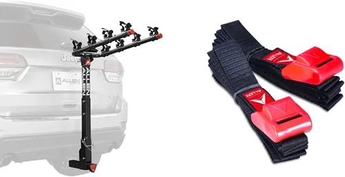Vista 11 de Allen Sports Deluxe Soporte de enganche para 4 bicicletas (receptor de 2 pulgadas), color negro