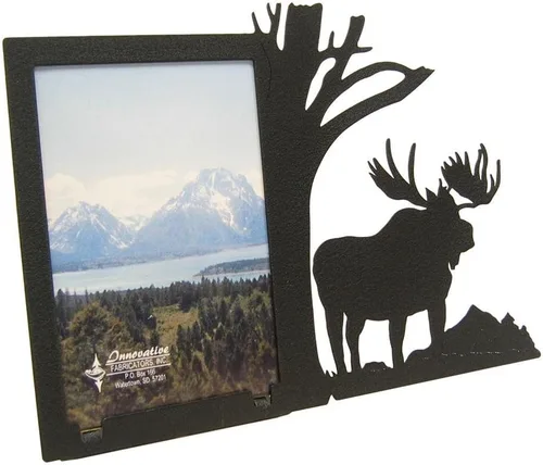 Vista 3 de Innovative Fabricators, Inc. Marco de fotos Wildlife, fabricado en Estados Unidos, osos y pinos, paisaje de 3.5 x 5 pulgadas