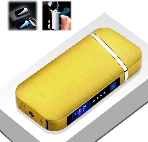 Vista 10 de Encendedor eléctrico con efecto de arco de plasma e iluminación de detección táctil, encendedores de plasma recargables, encendedor eléctrico USB a