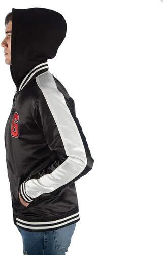 Vista 2 de Bioworld Harry Potter Gryffindor - Chaqueta con capucha de satén con cremallera, Negro