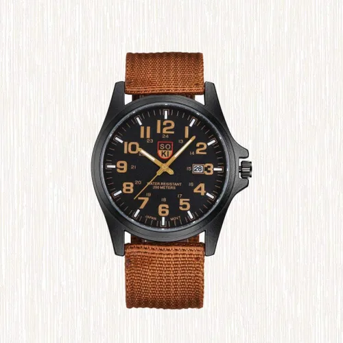 Vista 8 de balacoo Reloj de pulsera de cuarzo para hombre, estilo militar, reloj deportivo, correa de nailon tejida, calendario para niños y hombres