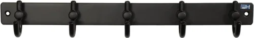 Vista 3 de FantasHome - Perchero de metal montado en la pared de 15 pulgadas con 5 ganchos, color negro