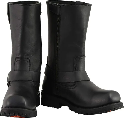 Vista 4 de Milwaukee Leather MBM131 - Botas de arnés clásicas de punta cuadrada para hombre de 11 pulgadas