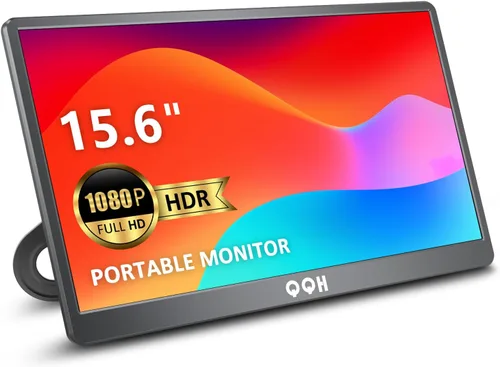 Vista 10 de QQH Extensor de pantalla para laptop, monitor portátil triple de 15.6 pulgadas para laptop con pantalla IPS FHD ultradelgada, pantalla extendida