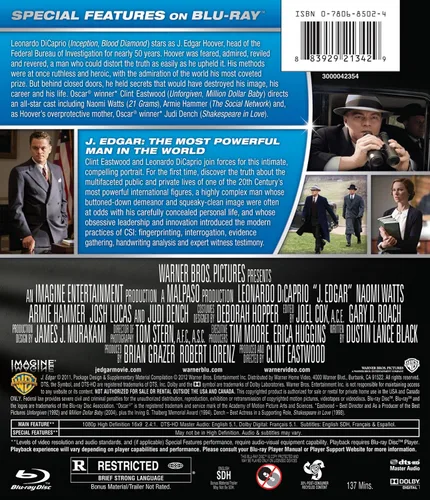 Vista 2 de J. Edgar Blu-ray