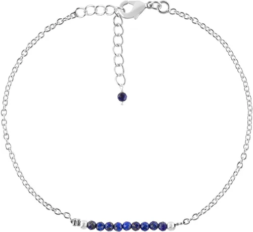 Vista 104 de YANARA Pulsera de tobillo para mujer, piedra de nacimiento natural, cuentas de piedras preciosas, tobillera delicada hecha a mano de 9 pulgadas +
