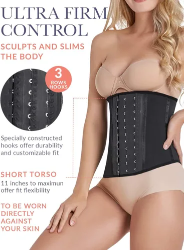 Vista 2 de CURVEEZ Pantalones cortos de entrenamiento de cintura para mujer, moldeadores de abdomen, moldeadores de glúteos, muslos más delgados