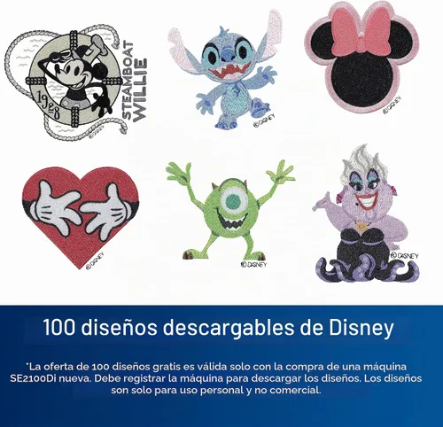 Vista 6 de Brother SE2100Di Disney Máquina de coser y bordar