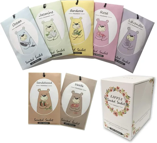 Vista 16 de 13 sobres perfumados para cajones y armarios, ambientador para el hogar, bolsita de fragancia en total, 14 paquetes de caja de regalo