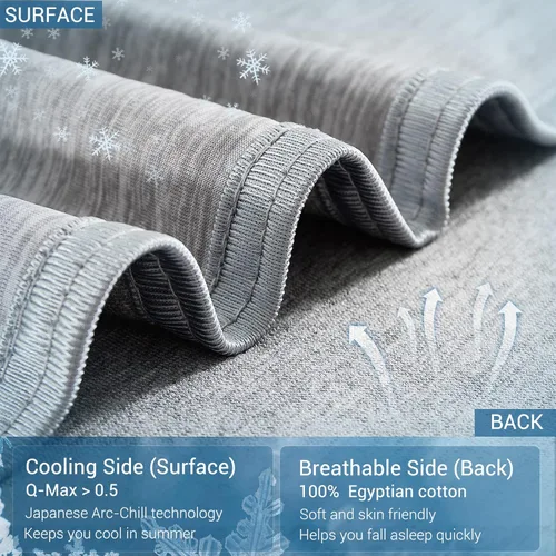 Vista 79 de Marchpower - Manta de enfriamiento para niños que duermen con calor, manta de lana fresca Arc-Chill con diseño de doble cara, fibra de enfriamiento