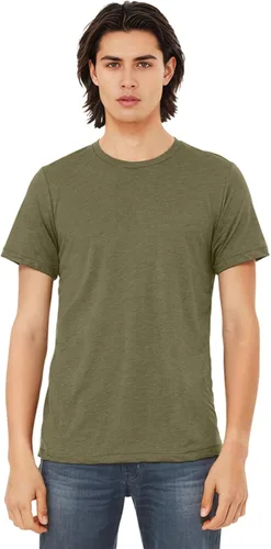 Vista 186 de Bella Canvas 3413c para hombre (1) Triblend verde + (1) Triblend rojo