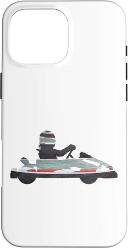 Vista 19 de Funda para iPhone 16 Go Kart Racing Race Track