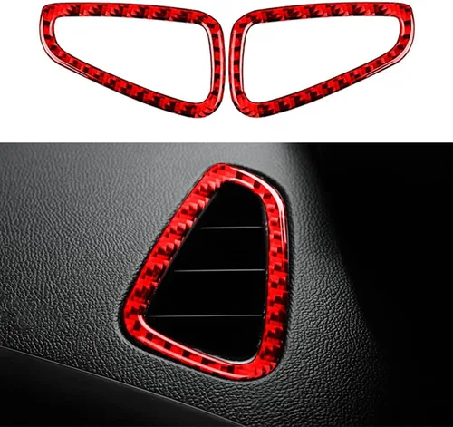 Vista 20 de Calcomanía de fibra de carbono para perilla de ventilación de aire acondicionado, cubierta interior para Chevrolet Camaro 2016 2017 2018 2019 2020
