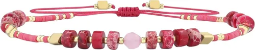 Vista 12 de KELITCH Pulsera de la amistad de ágata de cristal, hecha a mano, pulseras ajustables para mujer Beige