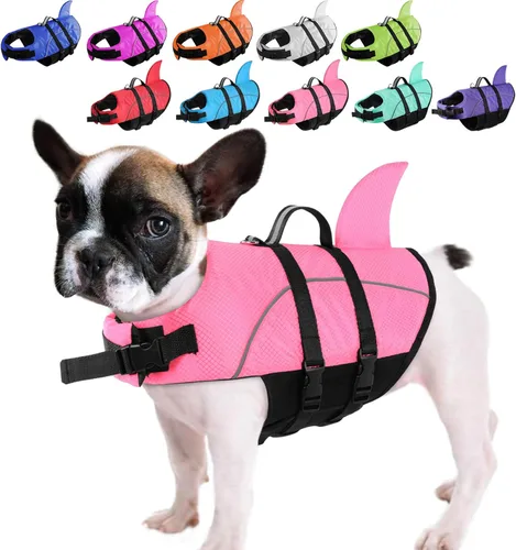 Vista 16 de Queenmore Chaleco Salvavidas para Perros Pequeños XXS, Chalecos Salvavidas para Cachorros para Perros Pequeños, Chaleco Salvavidas para Perros