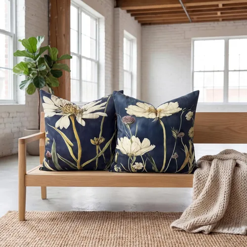 Vista 7 de Juego de 2 fundas de almohada decorativas de 18 x 18 pulgadas, fundas de Flor