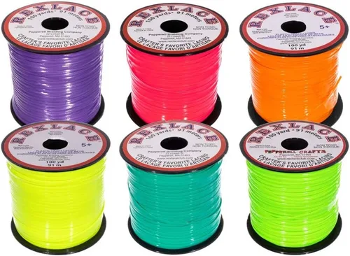 Vista 5 de Craft County Rexlace - Paquete multicolor de 100 yardas de cada color (primario transparente)