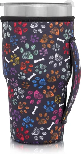 Vista 105 de Fundas Aislantes de Neopreno Portavasos con Asa para Vasos Tumbler de 20oz, Funda Reutilizable para Café Helado Para Tazas de Café de 30oz - 32oz