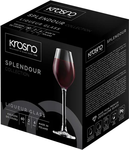 Vista 9 de Krosno Vasos de Grappa, Schnapps y Licor Juego de 6 piezas 2.0 onzas Colección Splendour Vasos de chupito de vodka Para el hogar