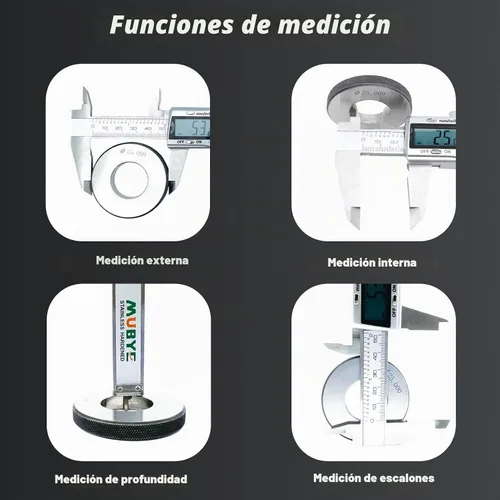 Vista 3 de Herramienta de medición del micrómetro del calibrador de Digitaces, 6 pulgadas/492.1 ft m