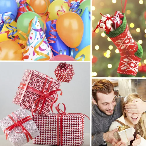 Vista 2 de WELTOKE 27 rollos de cinta rizadora de globos, cinta de envoltura de regalo para envolver, manualidades, bodas, fiestas, festivales, flores