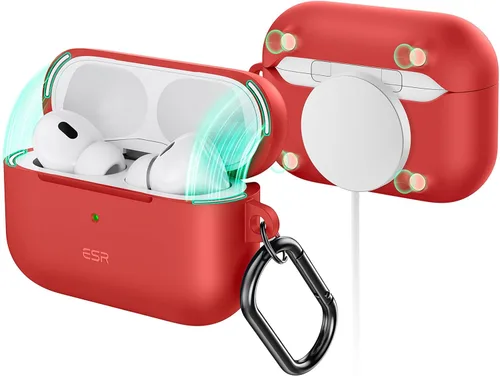 Vista 10 de ESR Funda para AirPods Pro 2, Compatible con Funda de Airpods Pro de 2ª Generación (2023/2022/2019), Compatible con MagSafe, Bloqueo Magnético