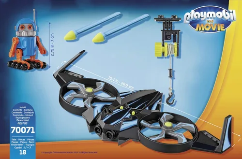 Vista 4 de Playmobil La película Robotitron con Drone, US:talla única