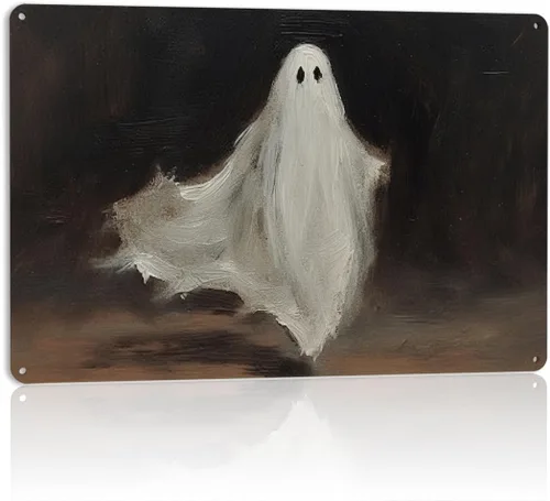 Vista 24 de Decoración de pared de fantasma de Halloween, decoración de fiesta de Halloween para interiores y exteriores, decoración espeluznante para el hogar
