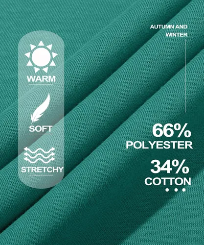 Vista 5 de MAGCOMSEN Sudadera de manga larga con forro polar y cuello redondo para mujer, estilo casual, para otoño
