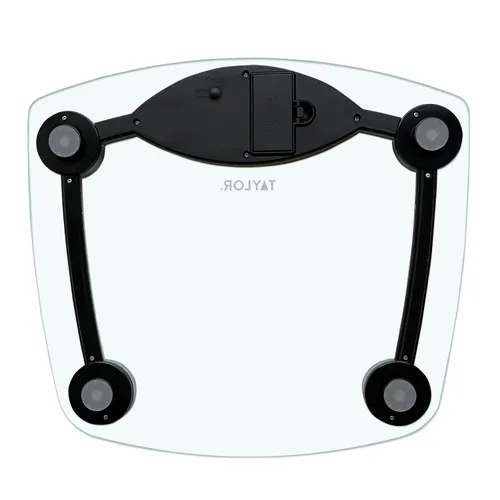 Vista 2 de Taylor Báscula digital de baño, báscula de peso corporal de alta precisión, encendido y apagado instantáneo, 400 libras, vidrio transparente