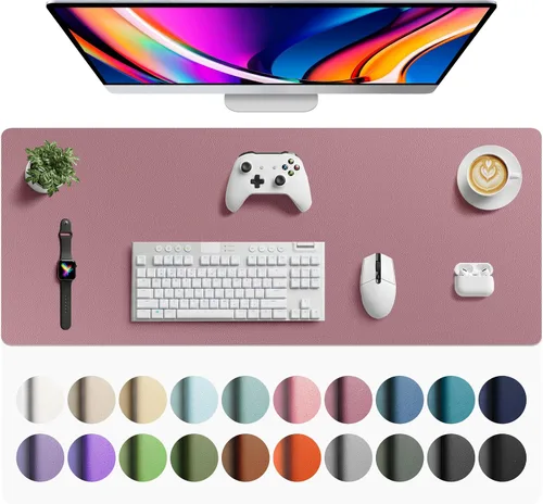 Vista 158 de Aothia - Protector de escritorio de cuero sintético grande, base antideslizante para mouse y superficie para escribir, impermeable, fácil de Agua