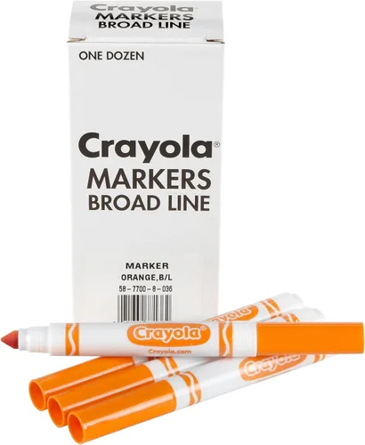 Vista 12 de Crayola Marcadores de Línea Ancha - Negro (12 unidades), Marcadores para Niños, Suministros Escolares al Por Mayor para Maestros, No Tóxicos
