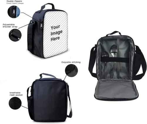 Vista 4 de Suobstales Añade el nombre de tus hijos a la mochila de fútbol, mochila escolar preescolar primaria con lonchera, estuche para lápices para niños