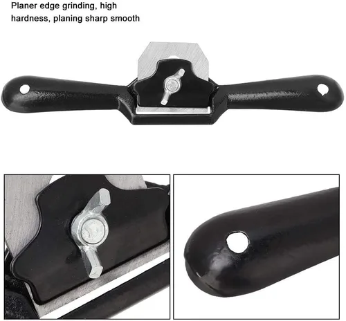 Vista 8 de Cepilladoras de mano ajustables de madera de 9 pulgadas de avión de corte Spokeshave Herramienta de recorte de madera para cepillar superficie