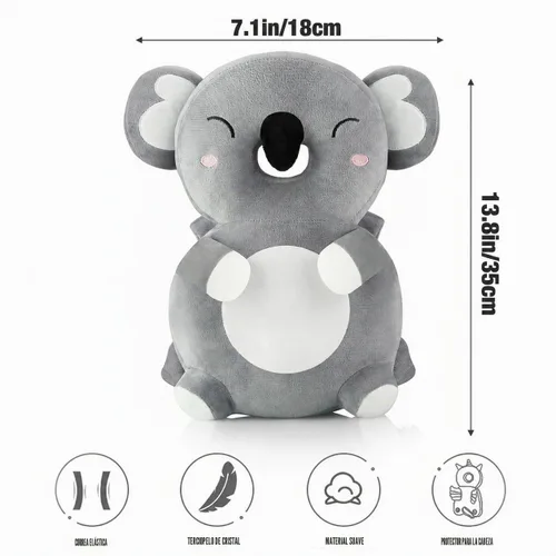 Vista 4 de PandaEar Baby Head Protection Backpack, Toddler Walking Head Protector Protector de cabeza ajustable, cojín de seguridad, protección para la cabeza